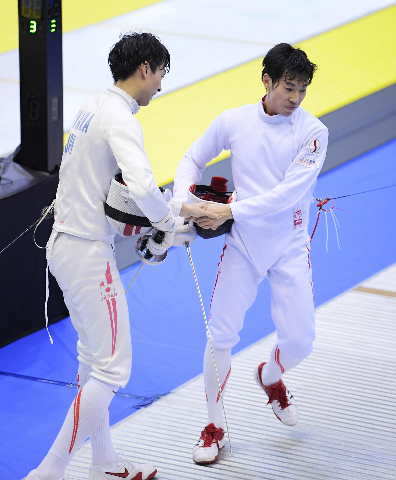 フェンシング　宇山賢と加納虹輝（2019年6月15日撮影）