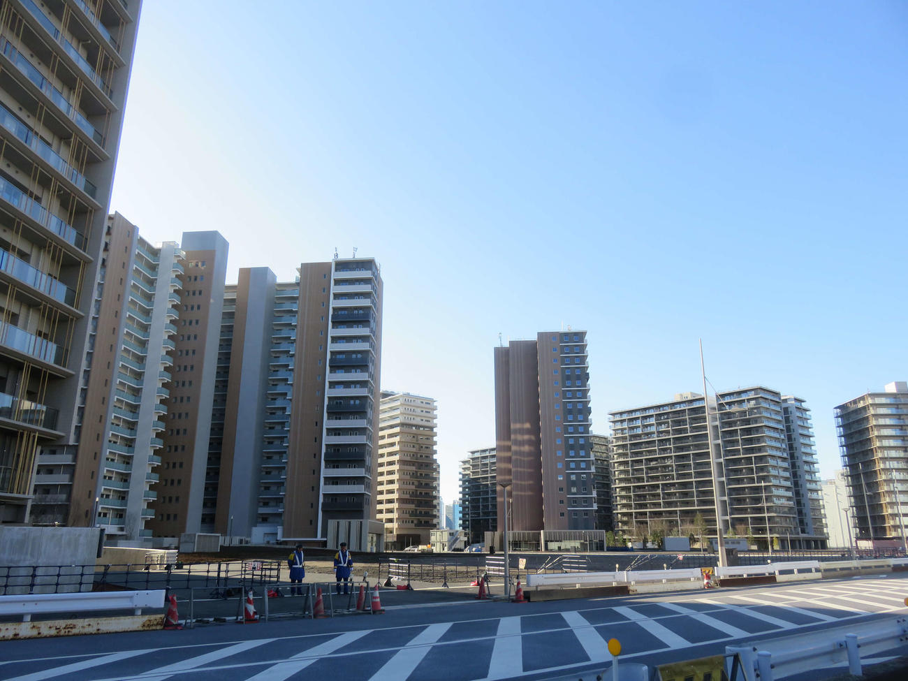分譲マンションとして販売される選手村に大会延期の影響が直撃する（撮影・大上悟）