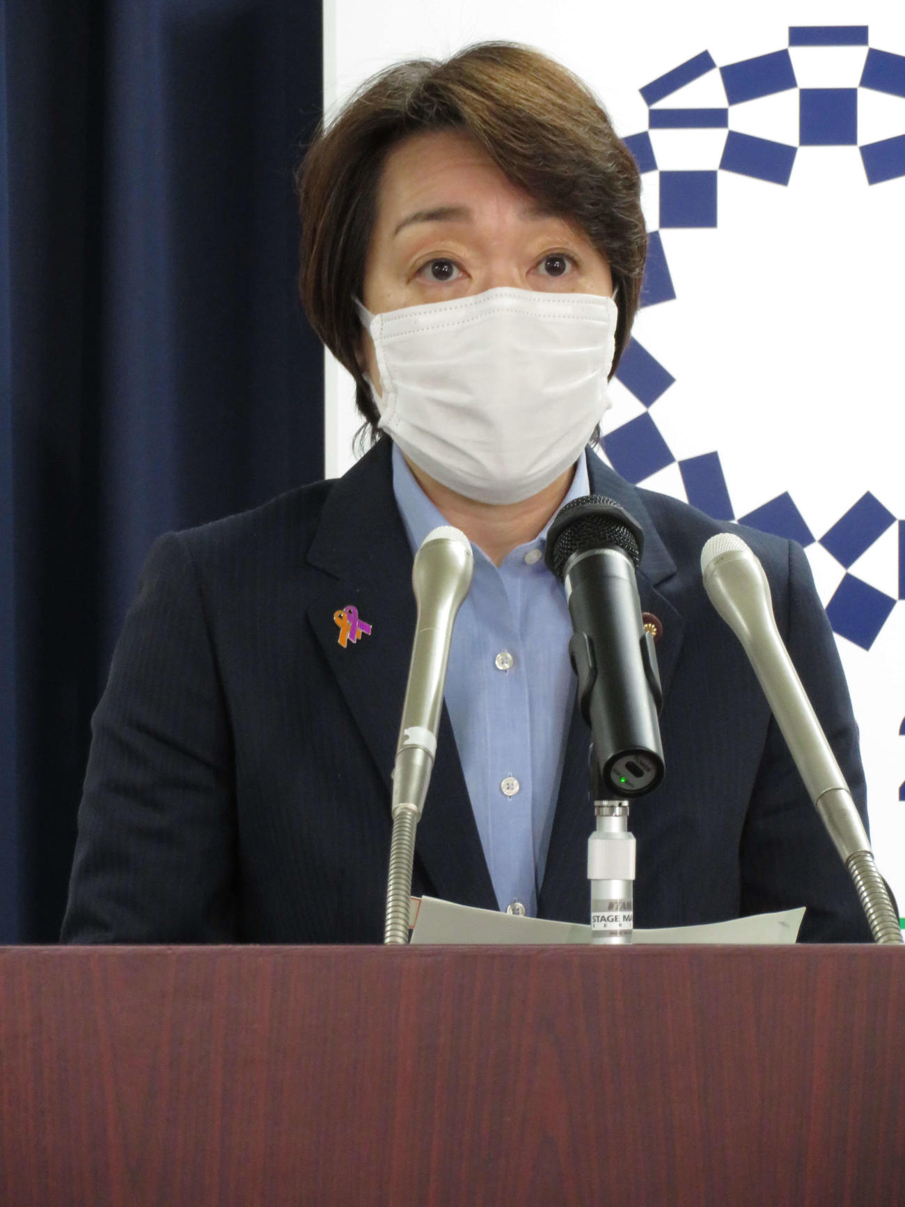 閣議後会見を行った橋本聖子五輪相（撮影・近藤由美子）