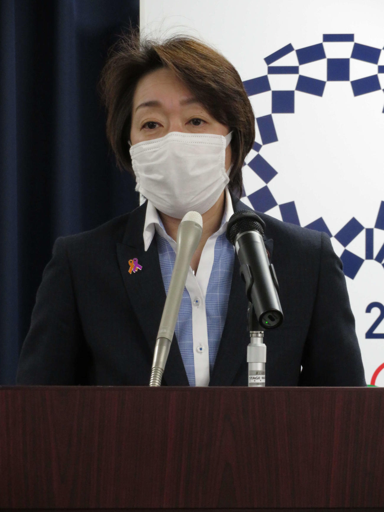 閣議後会見を行った橋本聖子五輪相（撮影・近藤由美子）