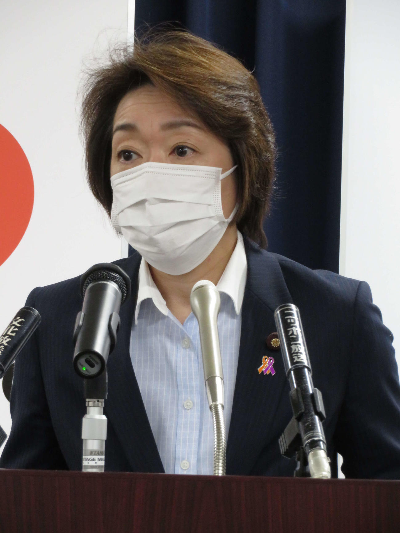閣議後会見を行った橋本聖子五輪相（撮影・近藤由美子）
