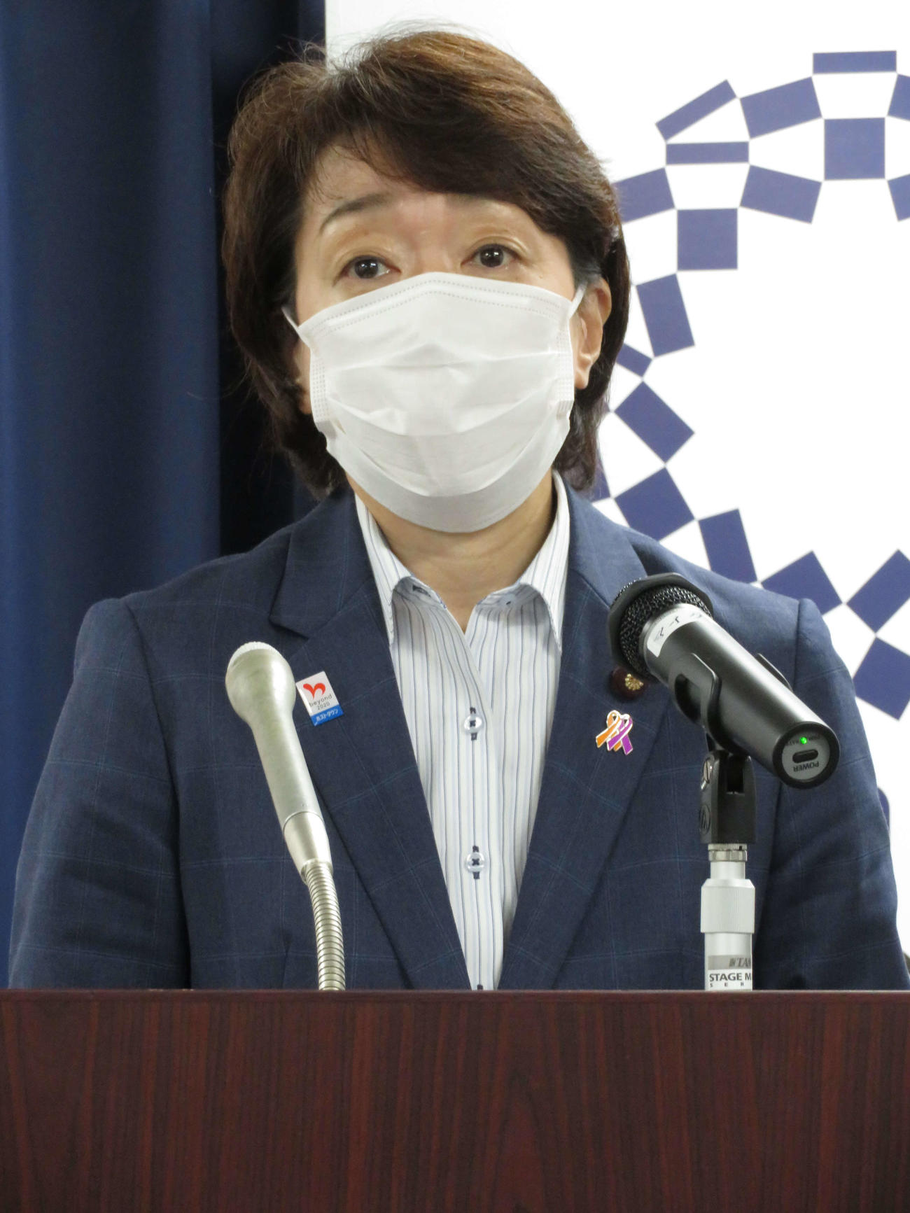 閣議後会見を行った橋本聖子五輪相（撮影・近藤由美子）