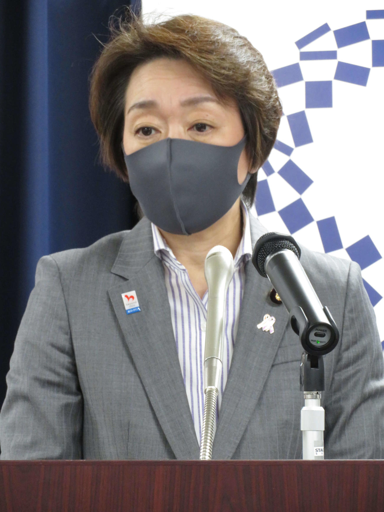 閣議後会見を行った橋本聖子五輪相（撮影・近藤由美子）