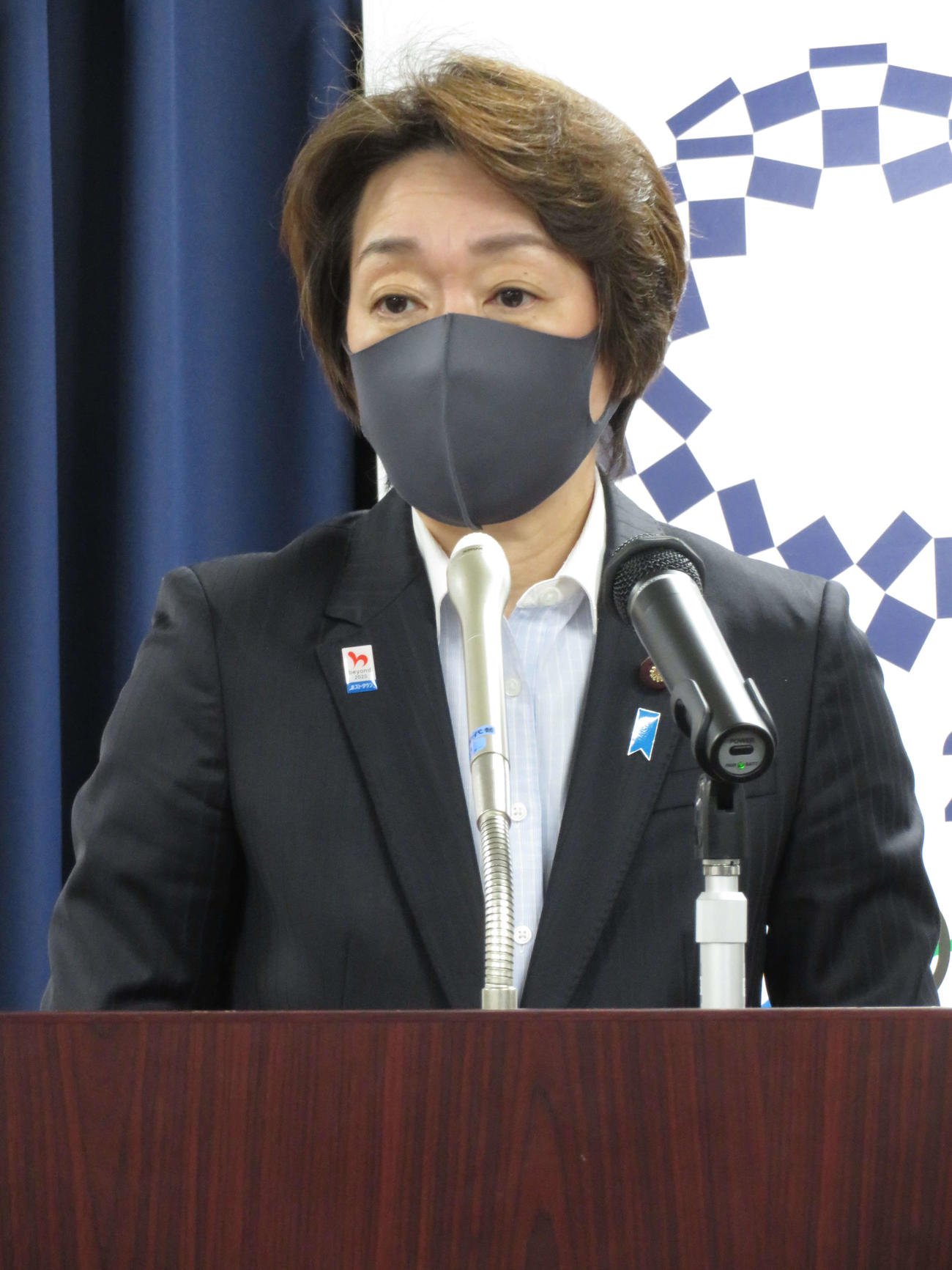 閣議後会見を行った橋本聖子五輪相（撮影・近藤由美子）