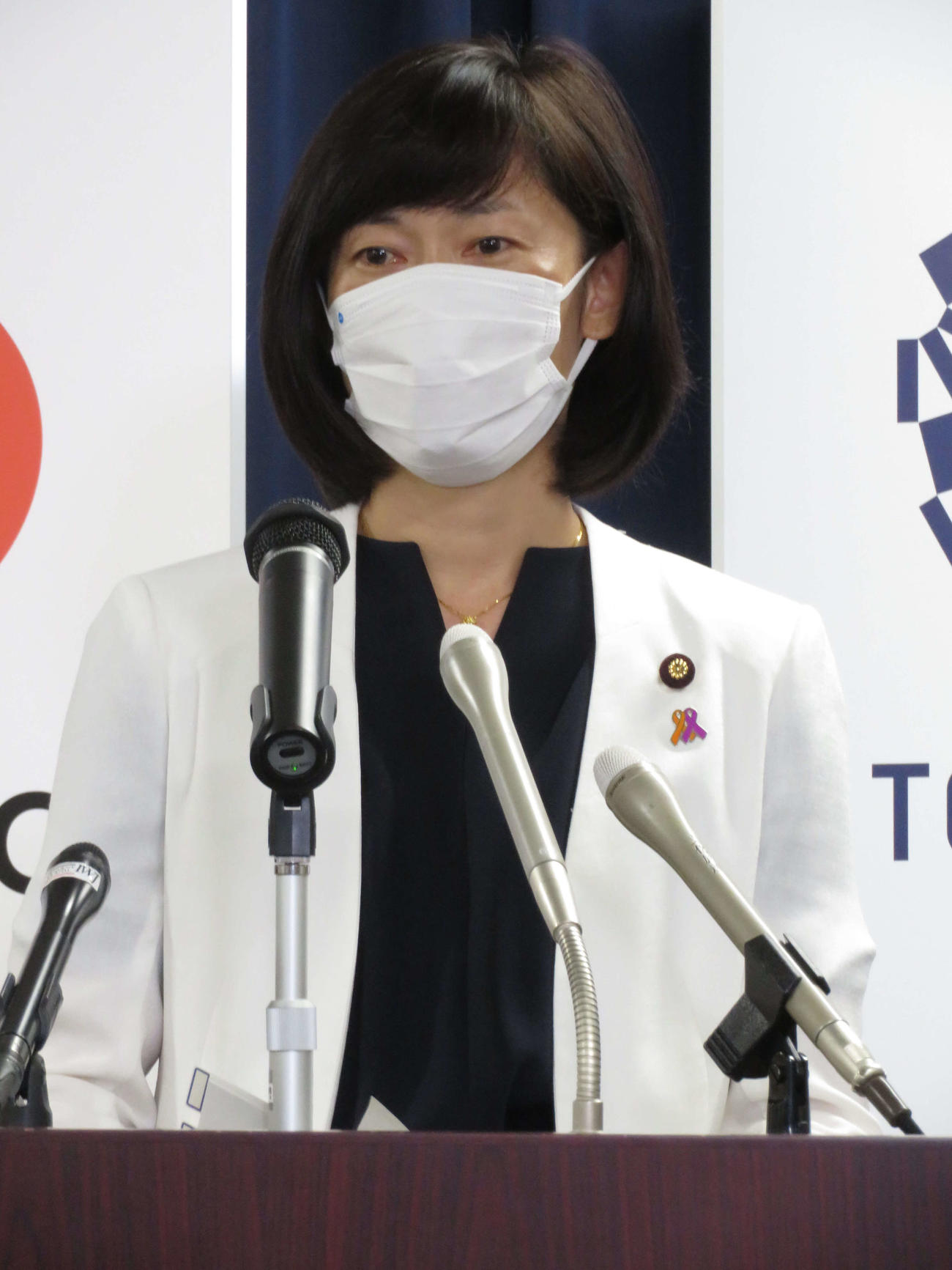 閣議後会見を行った丸川珠代五輪相（撮影・近藤由美子）