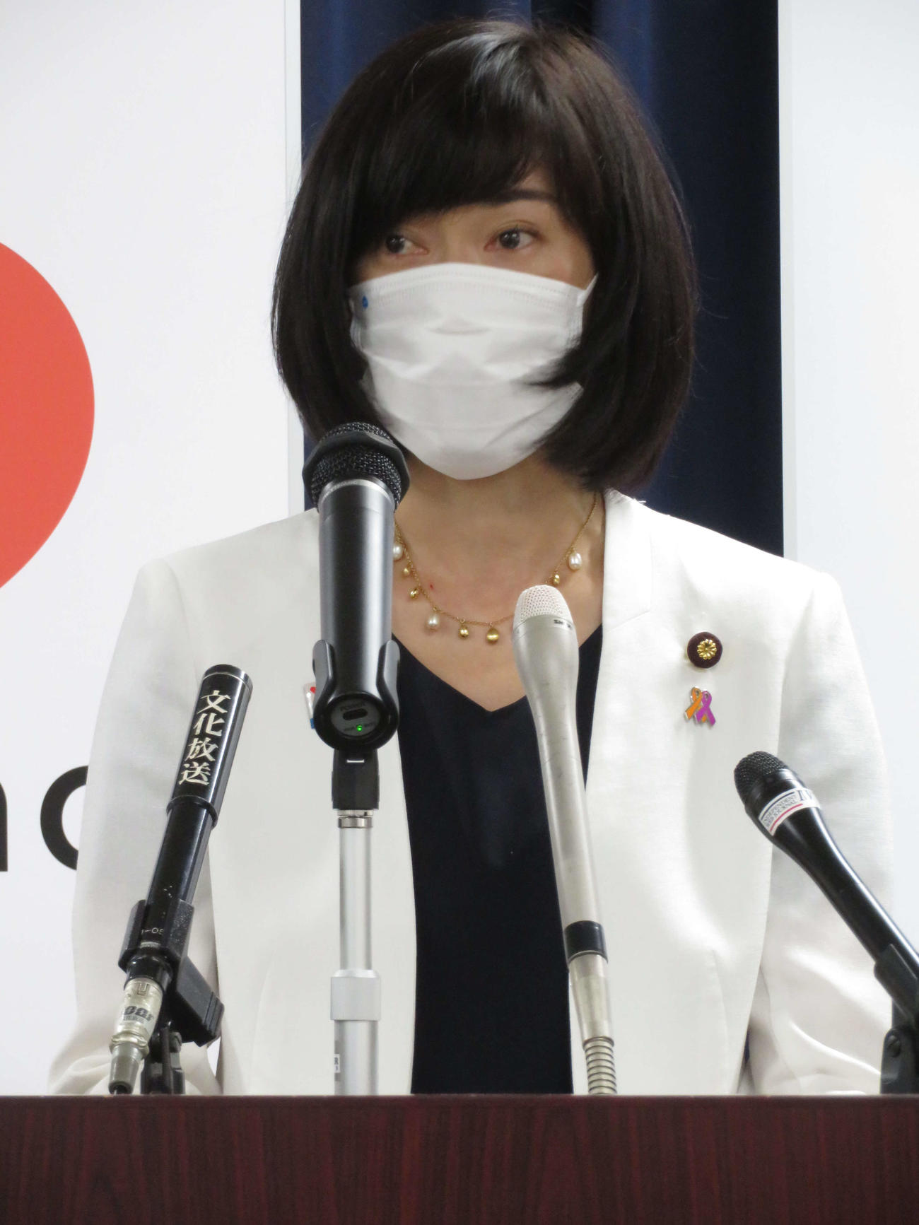 閣議後会見を行った丸川珠代五輪相（撮影・近藤由美子）