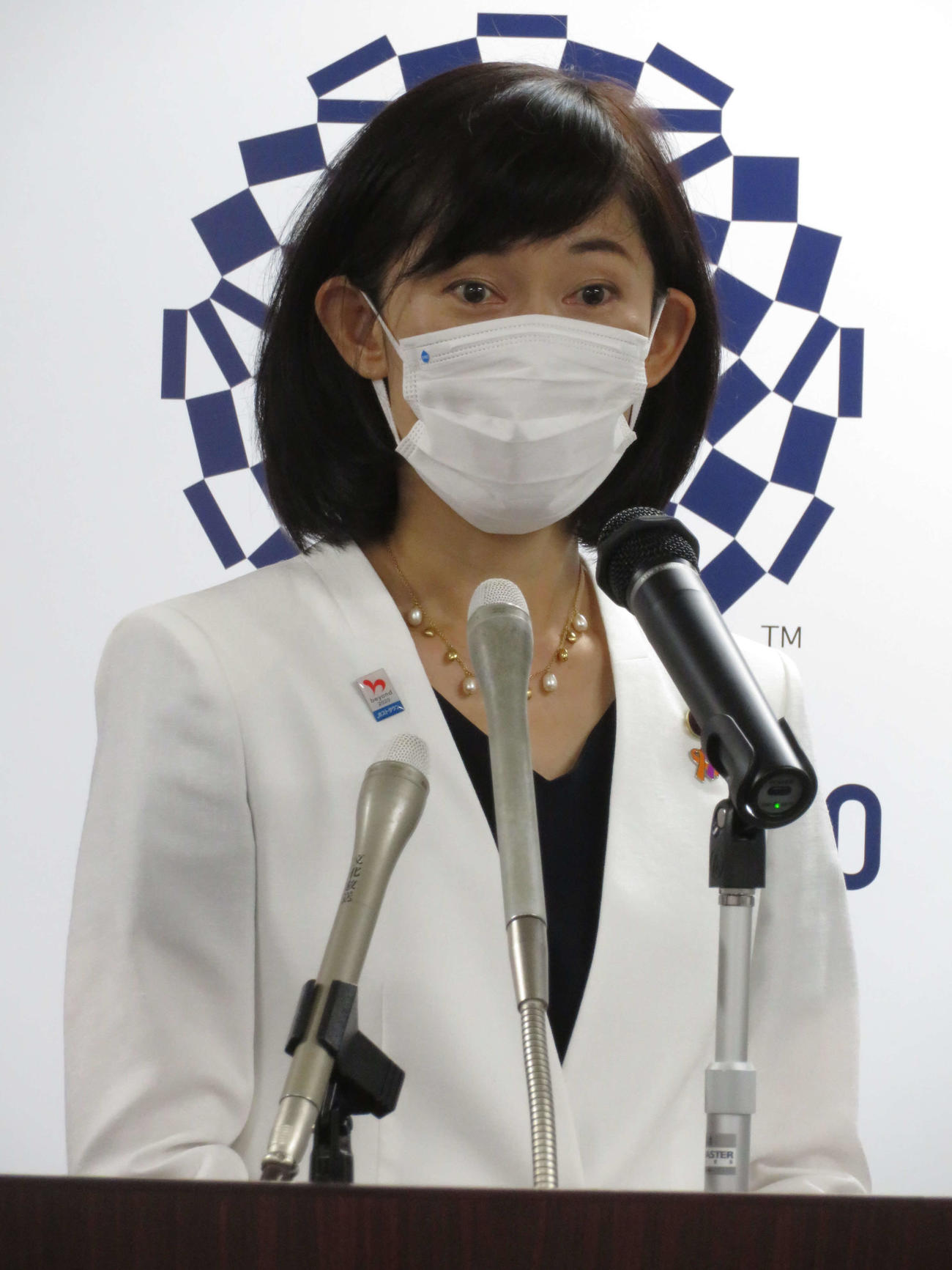 閣議後会見を行った丸川珠代五輪相（撮影・近藤由美子）
