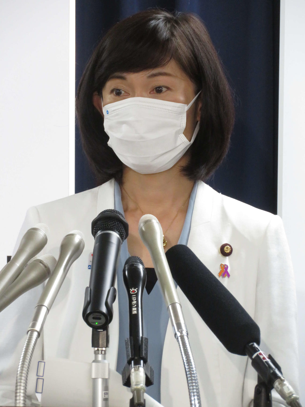閣議後会見を行った丸川珠代五輪相（撮影・近藤由美子）