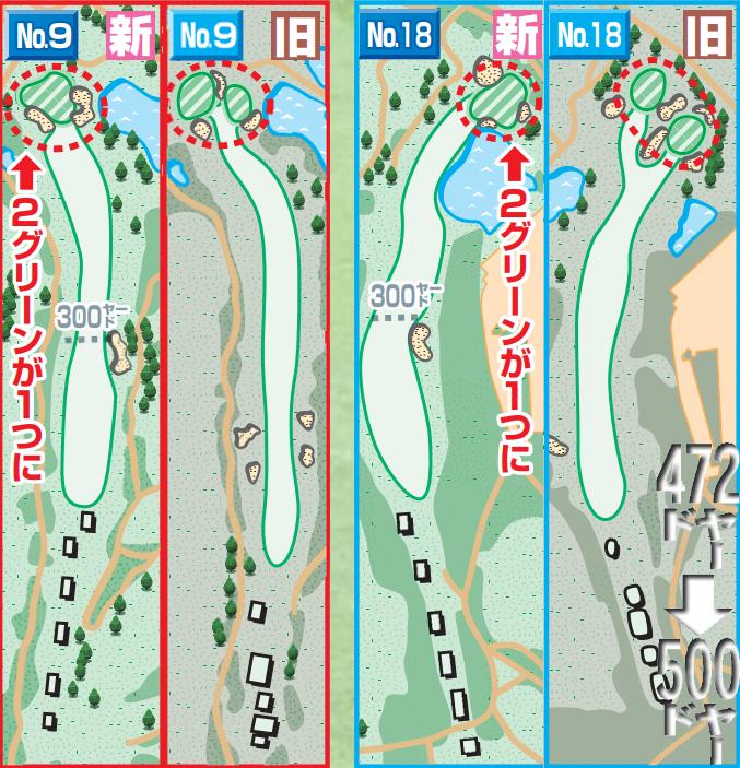 難易度が上がった９番と１８番ホール