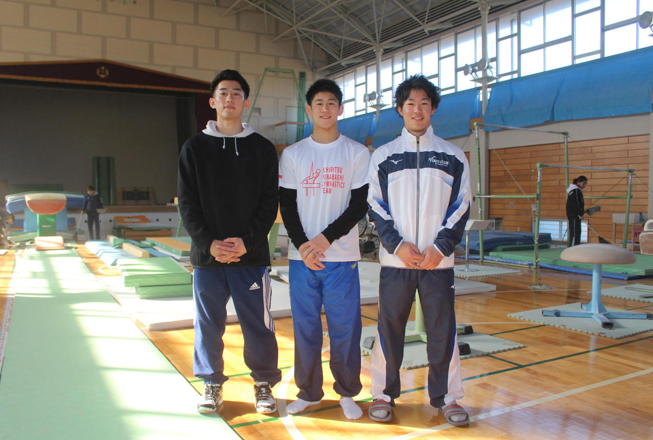 橋本3兄弟。左から次男健吾さん、三男大輝、長男拓弥さん。育った佐原ジュニアで