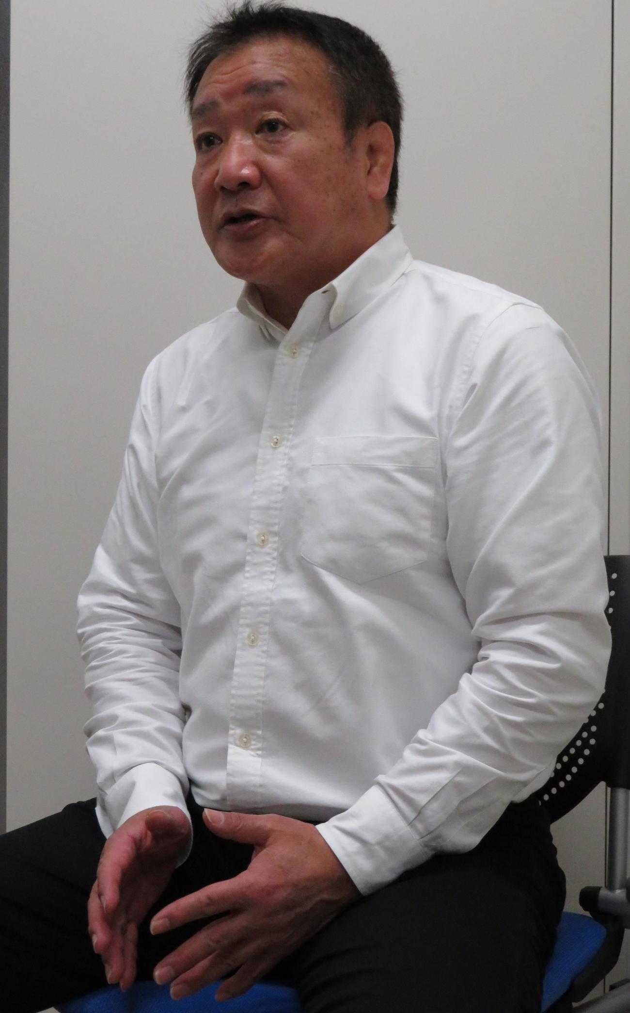 阿部一二三について語る山本洋祐氏（撮影・峯岸佑樹）