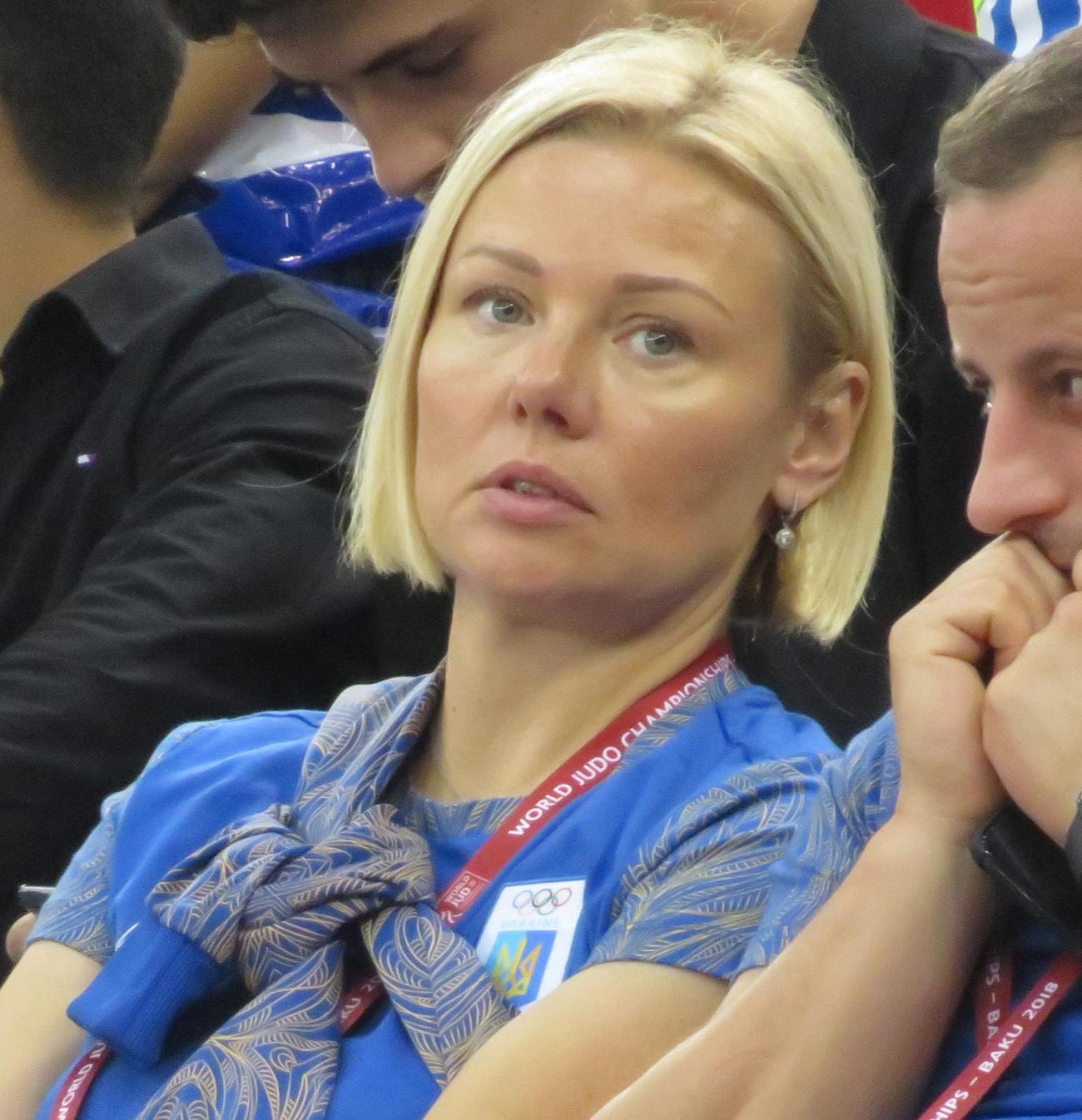 18年世界選手権にビロディドのコーチとして帯同した母スベトラーナさん（2018年9月20日撮影）