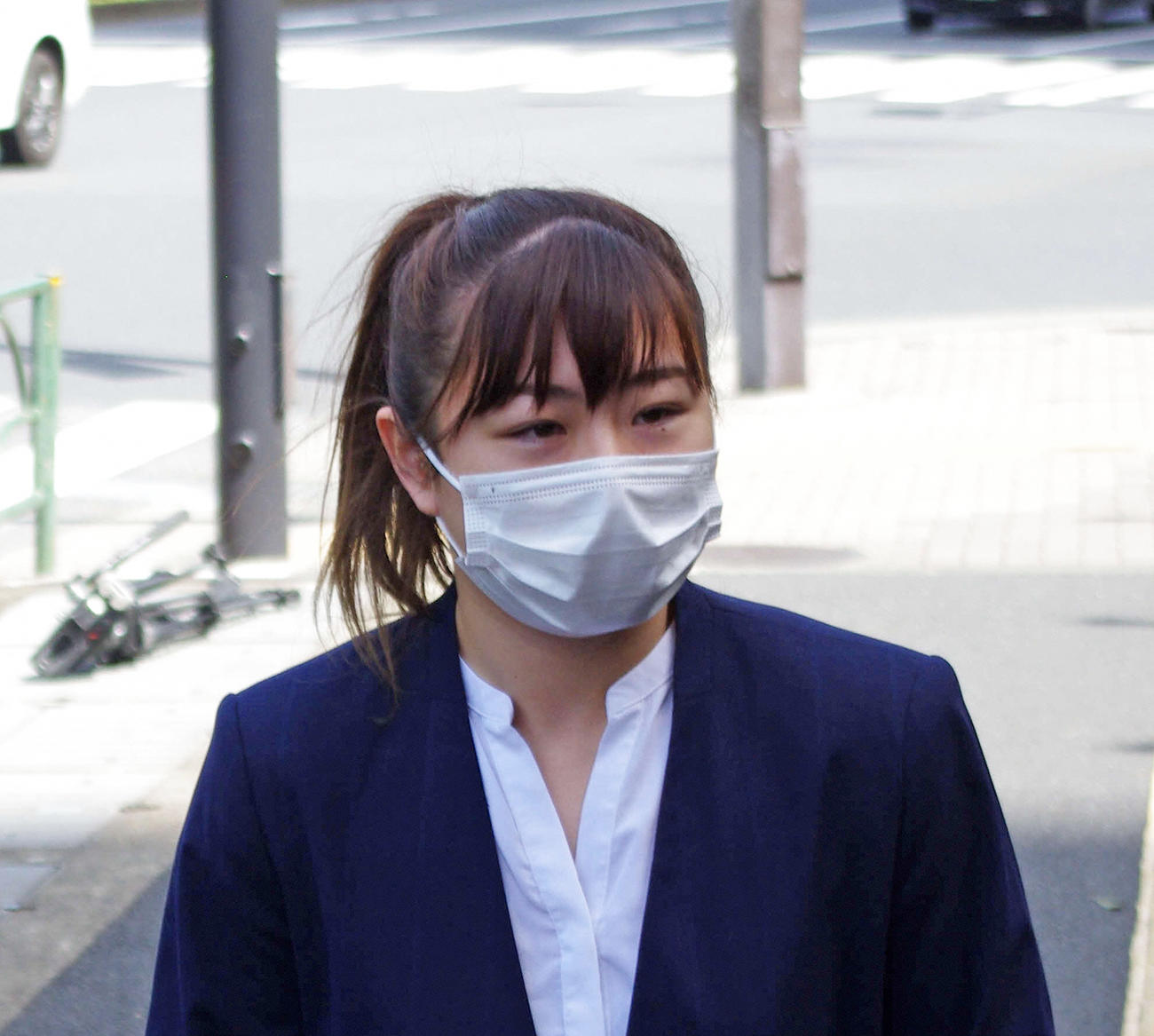 3月31日、倫理委員会に臨む空手の植草歩