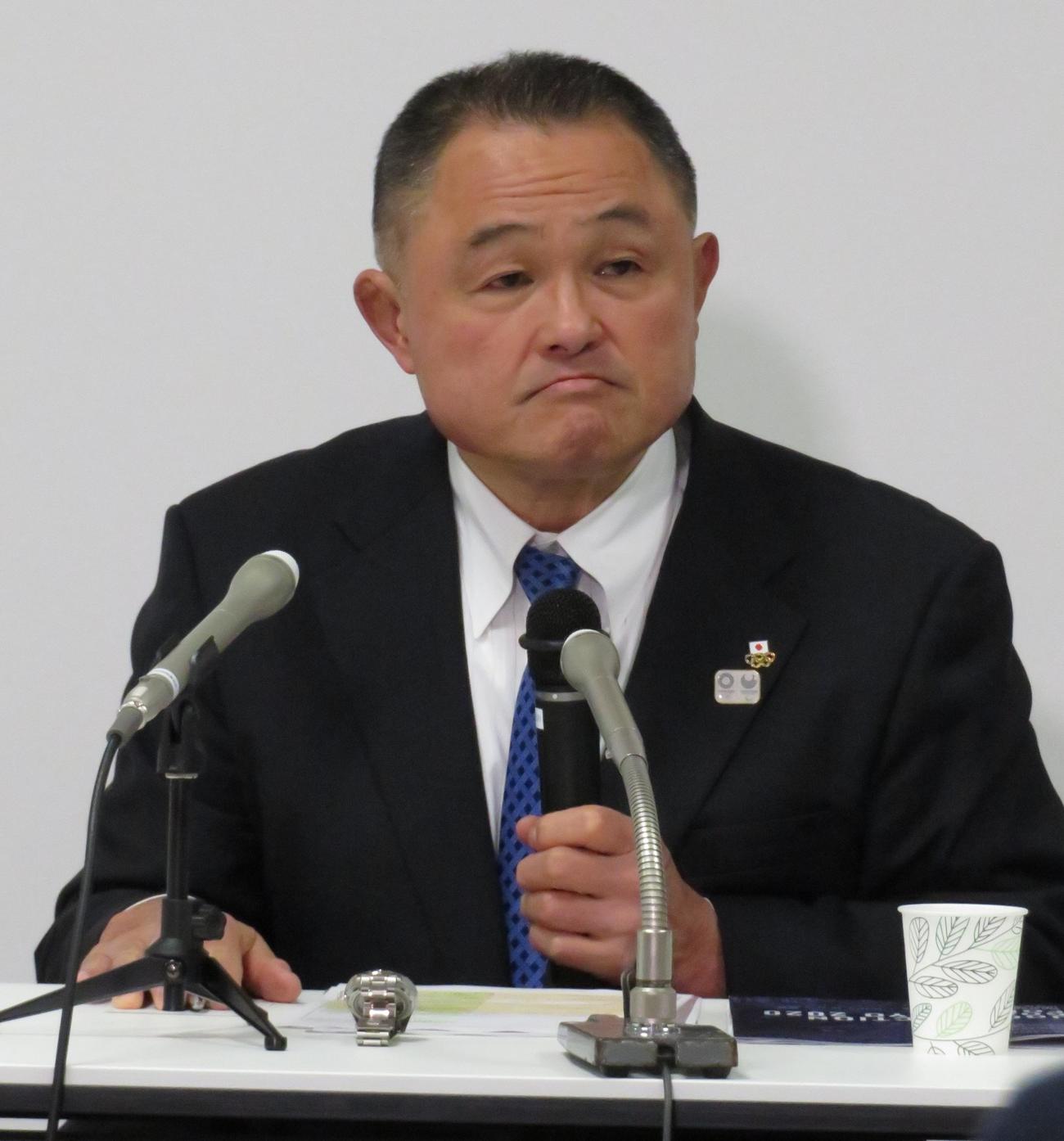 日本オリンピック委員会の山下泰裕会長（2020年2月3日撮影）