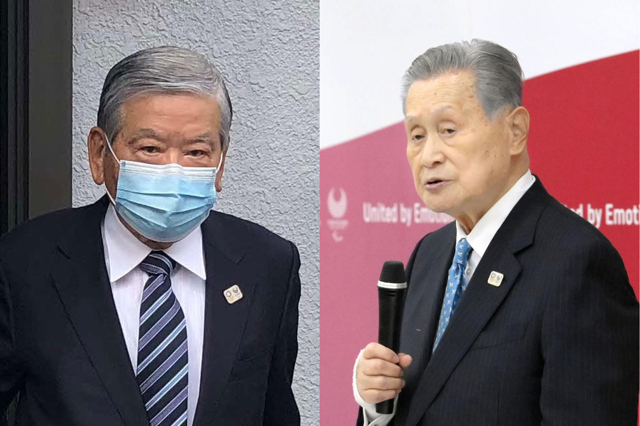 川淵三郎氏（左）森喜朗氏（右＝代表撮影）