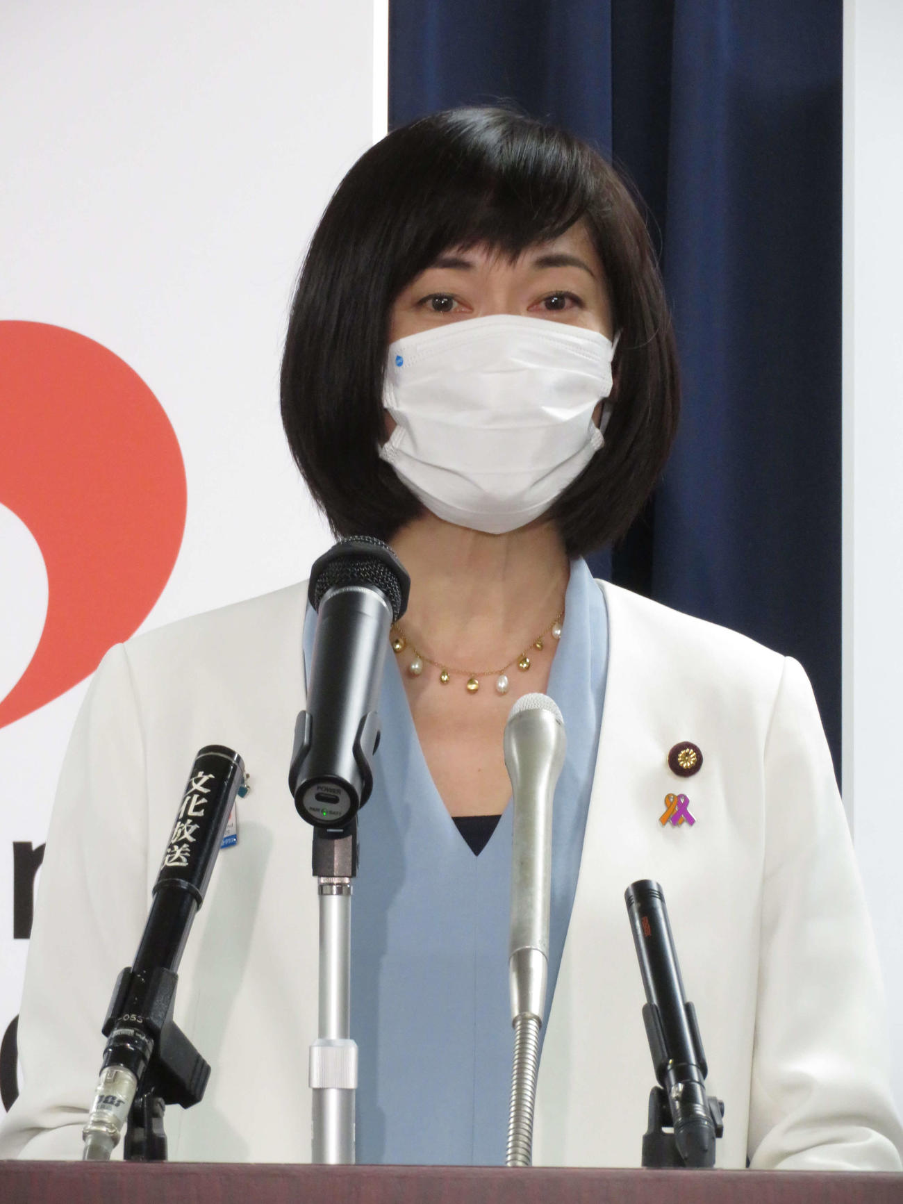 閣議後会見を行った丸川珠代五輪相（撮影・近藤由美子）