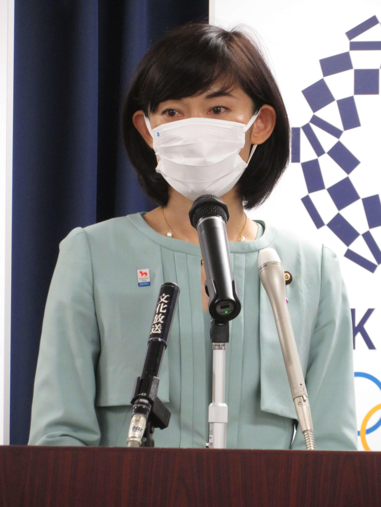 閣議後会見を行った丸川珠代五輪相（撮影・近藤由美子）