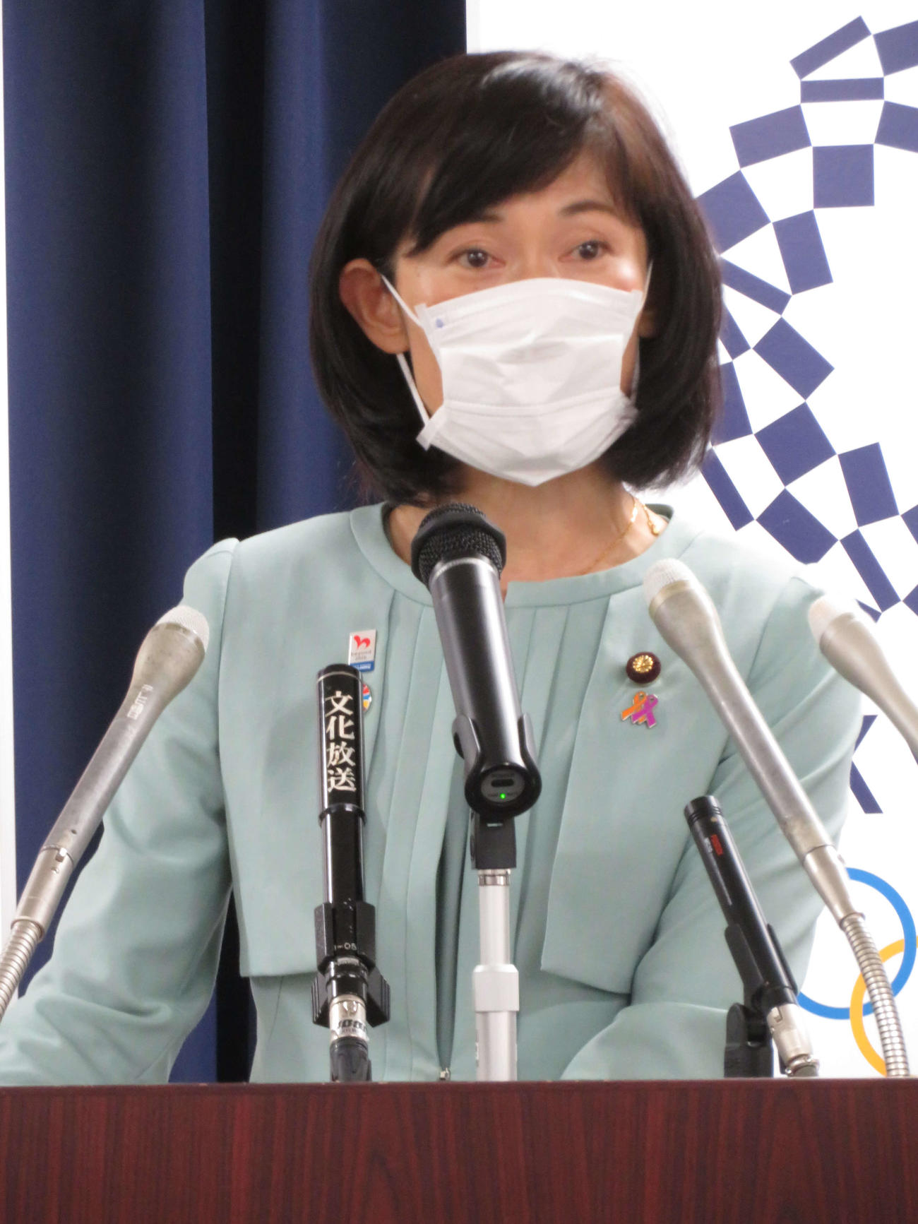 閣議後会見を行った丸川珠代五輪相（撮影・近藤由美子）