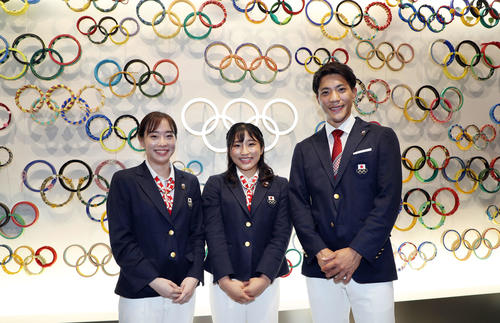 初のオンライン開催 会場参加の選手は３人 東京五輪日本選手団結団式 東京オリンピック写真ニュース 日刊スポーツ