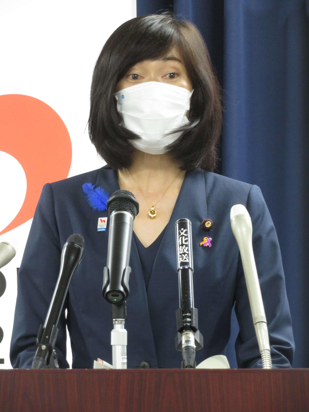 閣議後会見を行った丸川珠代五輪相（撮影・近藤由美子）