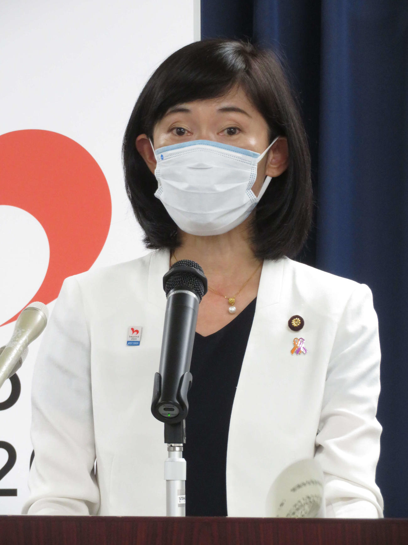閣議後会見を行った丸川珠代五輪相（撮影・近藤由美子）