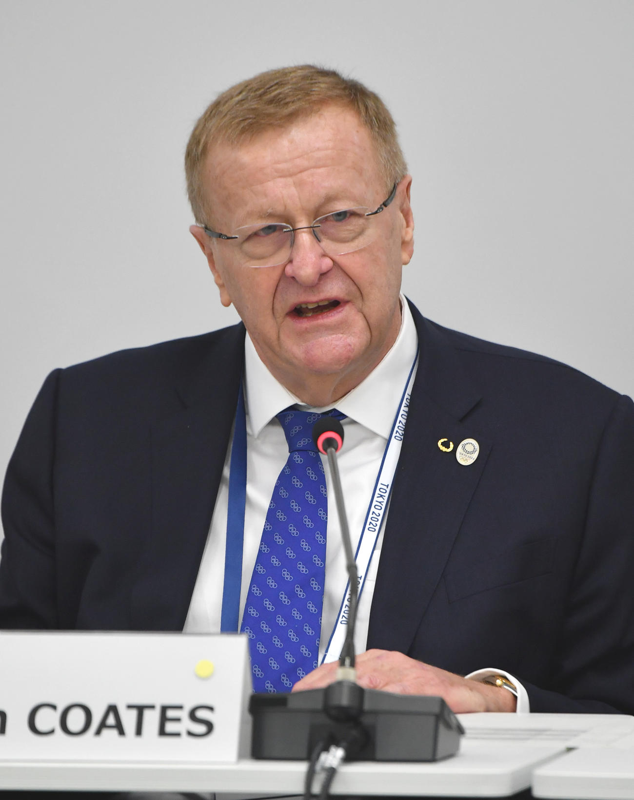 IOCジョン・コーツ調整委員長（20年2月13日、代表撮影）