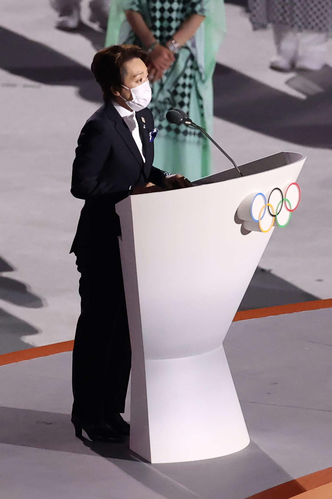 あいさつする東京五輪組織委員会の橋本会長（撮影・河野匠）