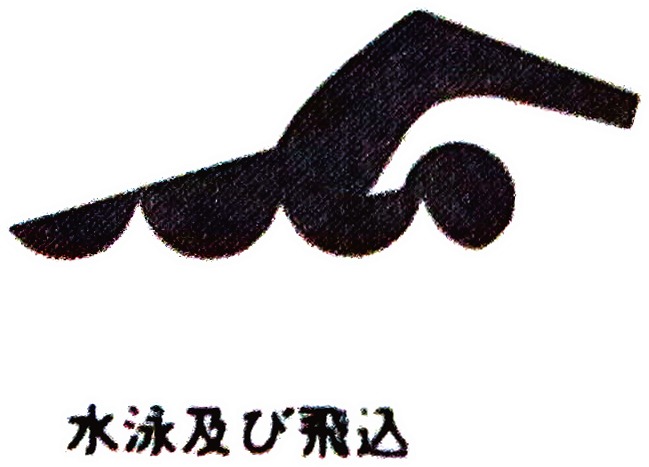 64年大会の競泳のピクトグラム