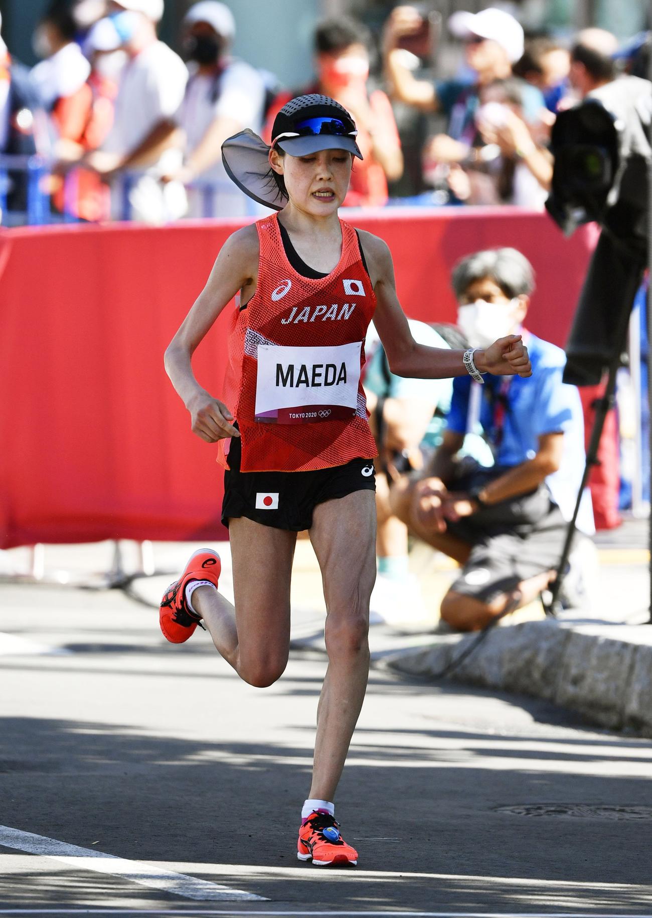 ゴールする前田穂南（共同）