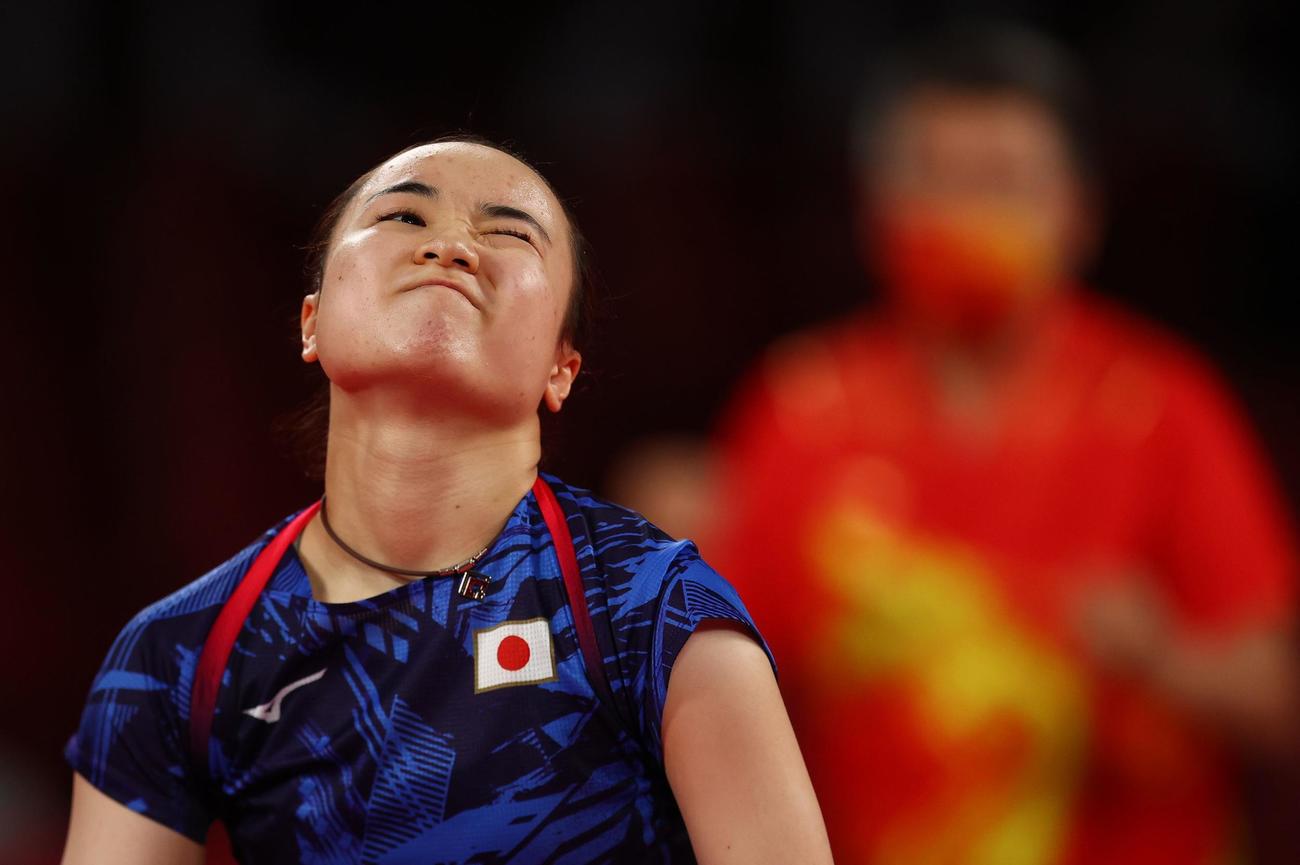 卓球女子団体決勝　日本－中国　第2試合　伊藤美誠（ロイター）