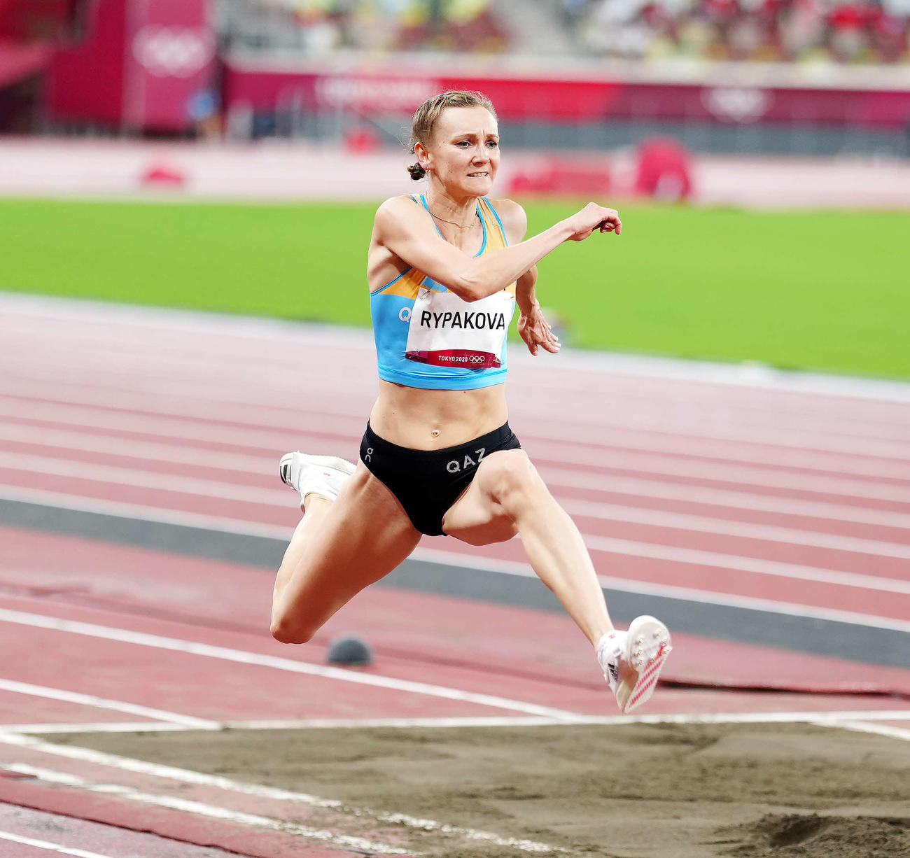 陸上女子三段跳びに出場したルイパコワ（カザフスタン）