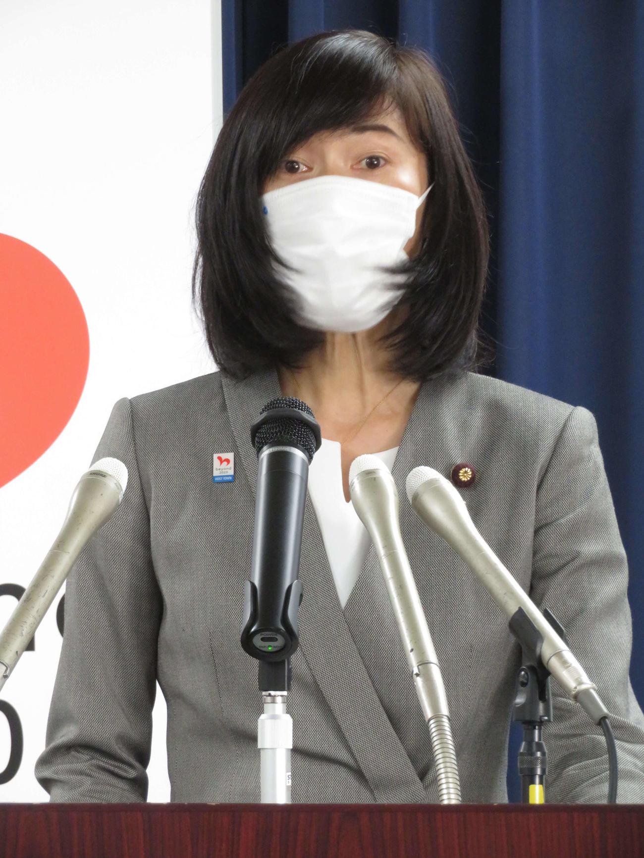閣議後会見を行った丸川珠代五輪相（撮影・近藤由美子）
