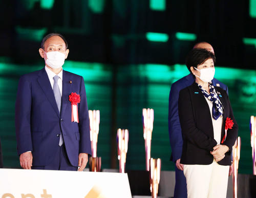迎賓館赤坂離宮で 集火式 パラ聖火リレーで集まった火が１つに 東京パラリンピック写真ニュース 日刊スポーツ