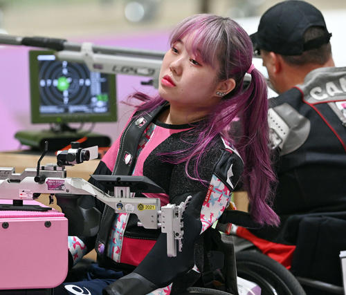 射撃オシャレ女子 水田光夏32位 恥ずかしい点数 中盤以降は呼吸苦しむ 射撃 東京パラリンピック写真ニュース 日刊スポーツ