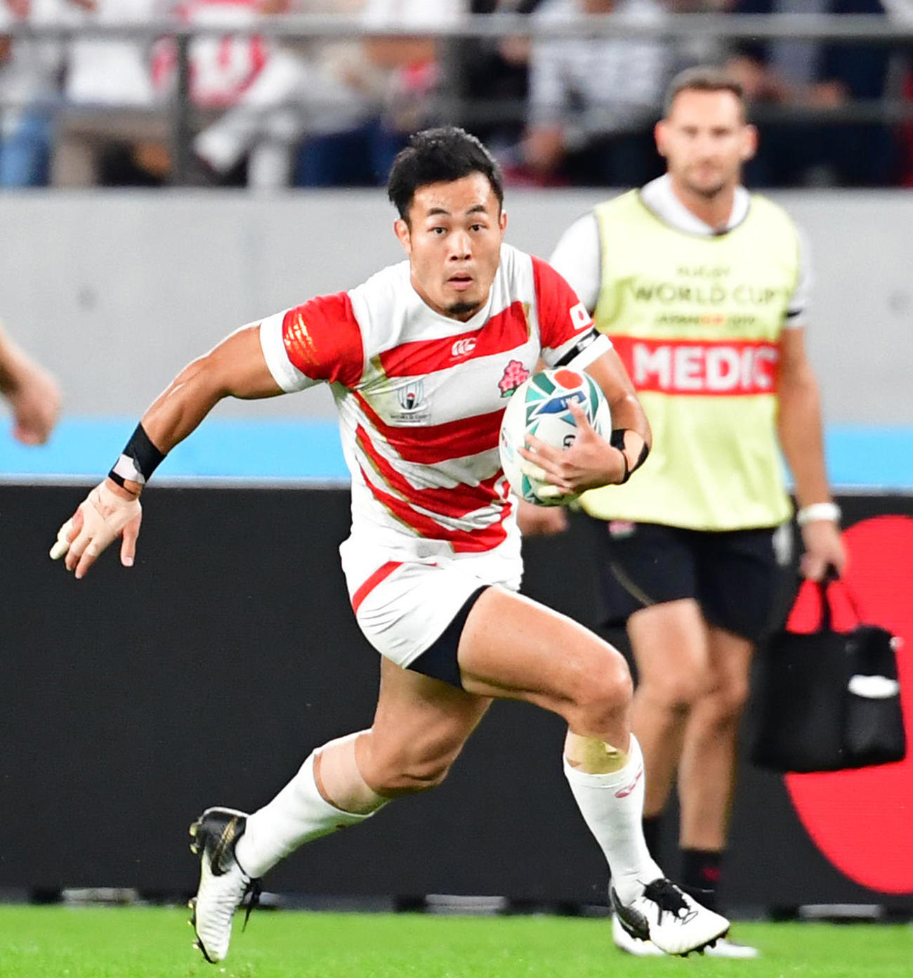 15人制代表でのWTB福岡堅樹（2019年10月20日撮影）