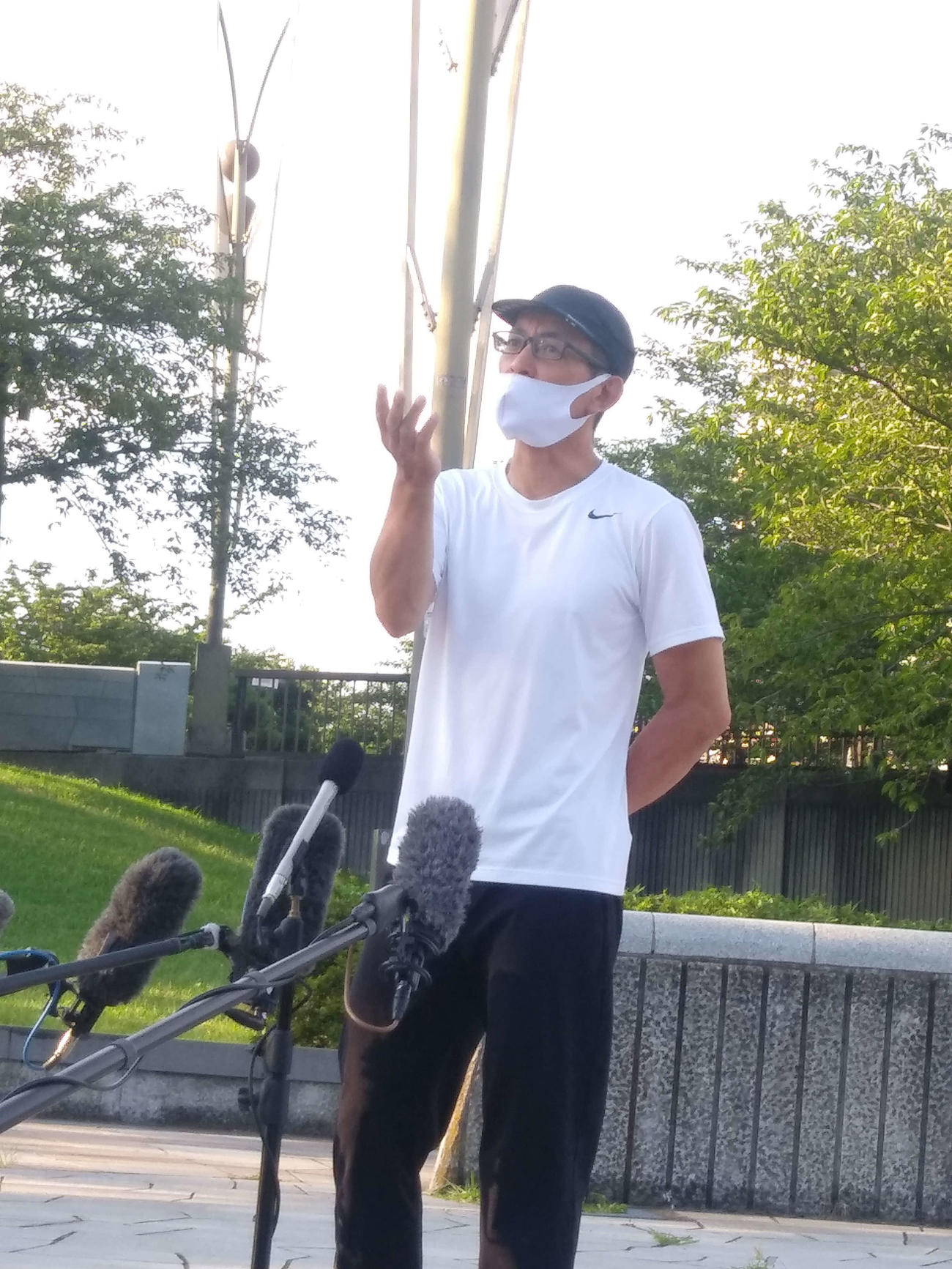 堀米の優勝について語る父亮太さん