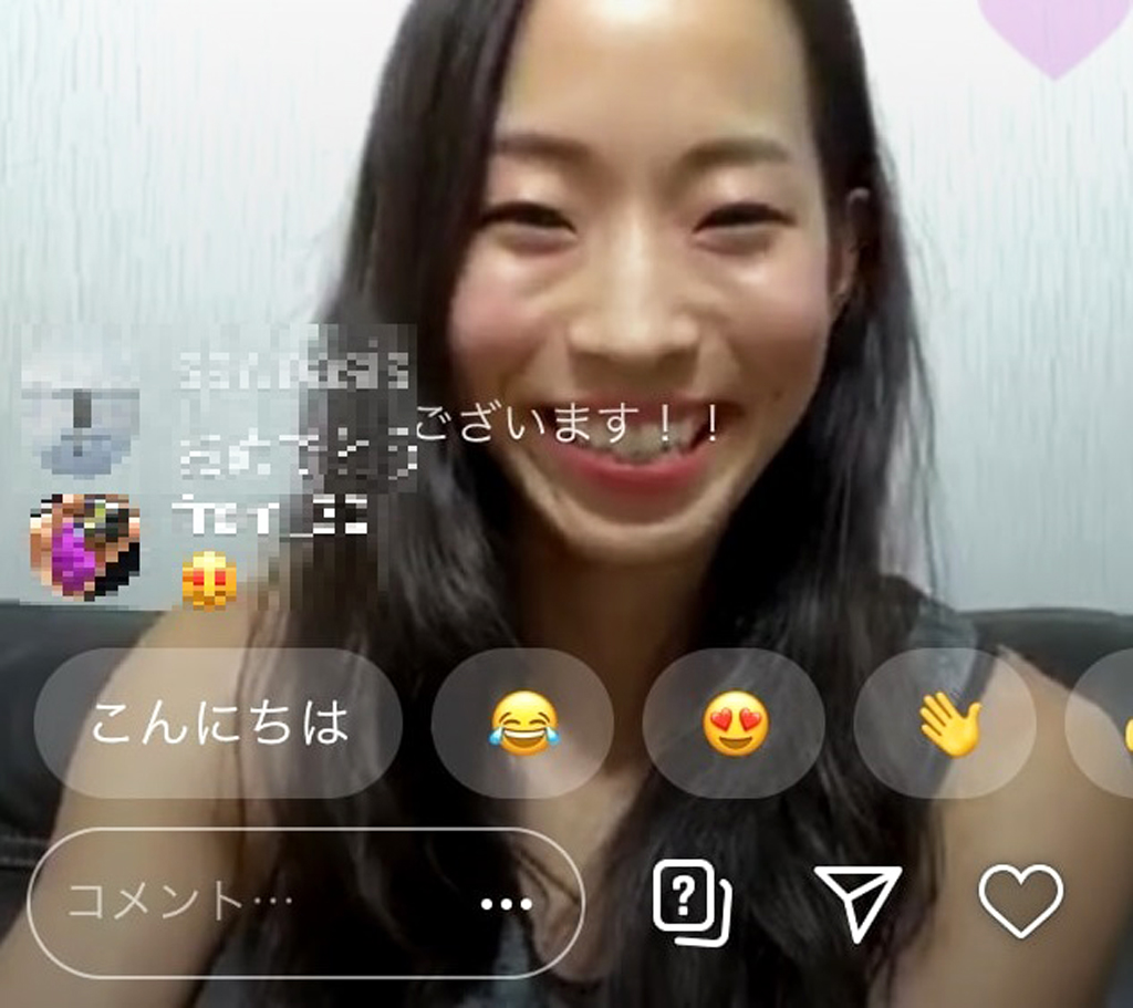 トークライブを開催する野口啓代（本人インスタグラムより一部加工）