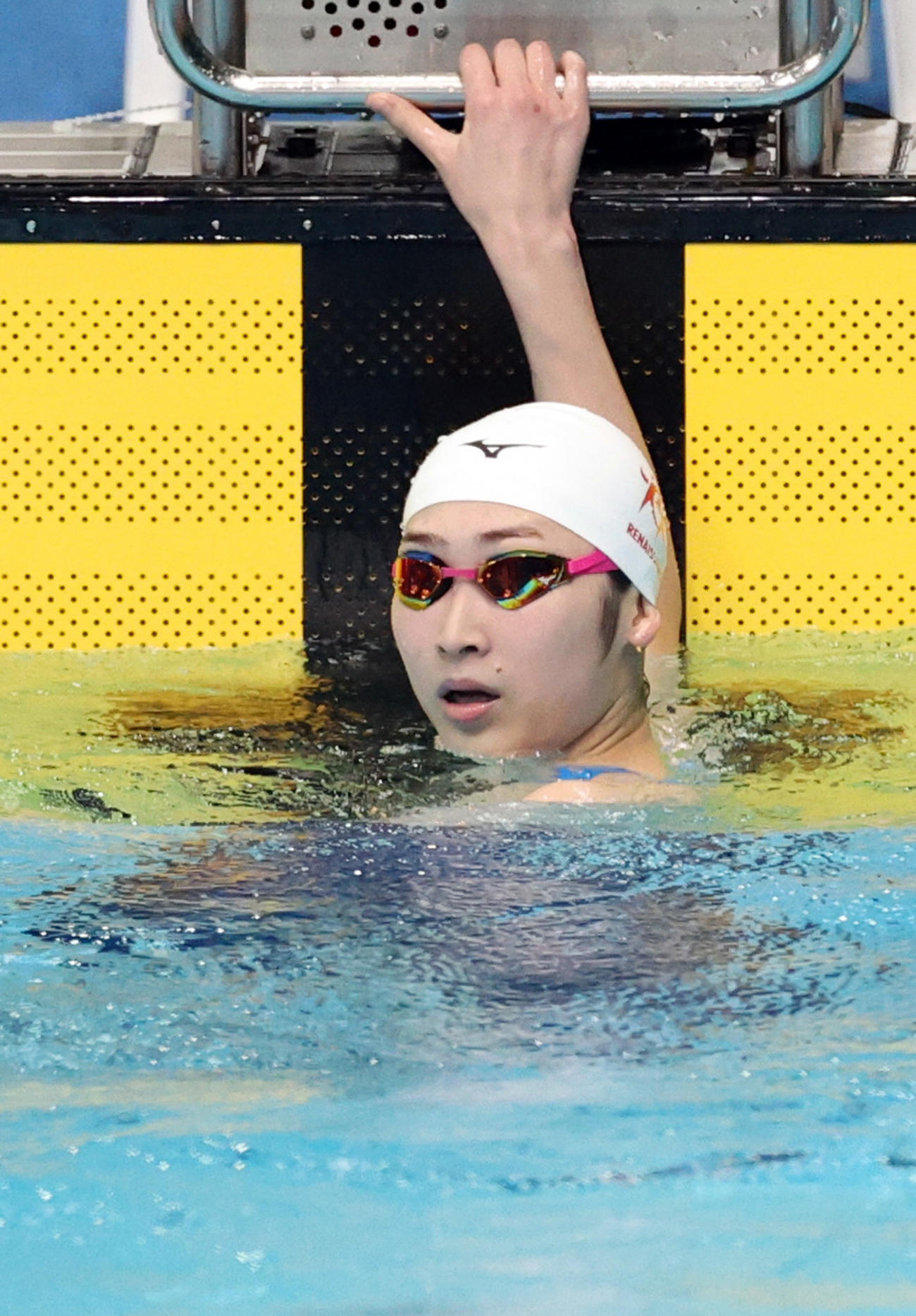 女子100メートル自由形で4位となった池江（代表撮影）