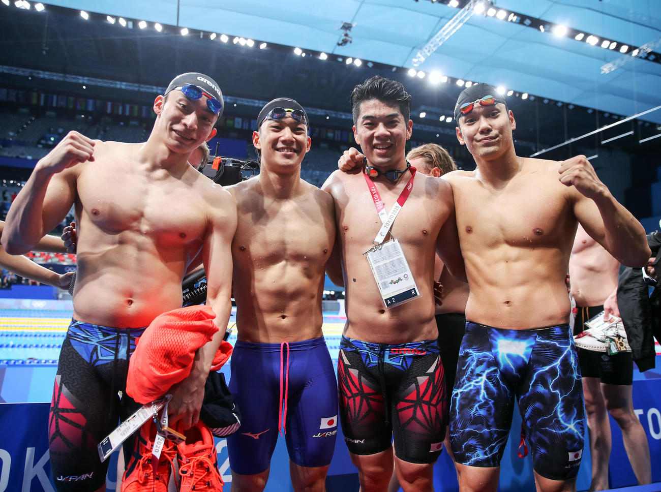 400メートルメドレーリレーで6位だった日本
