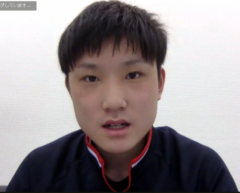 震災10年についてオンラインでインタビューに応じる張本智和