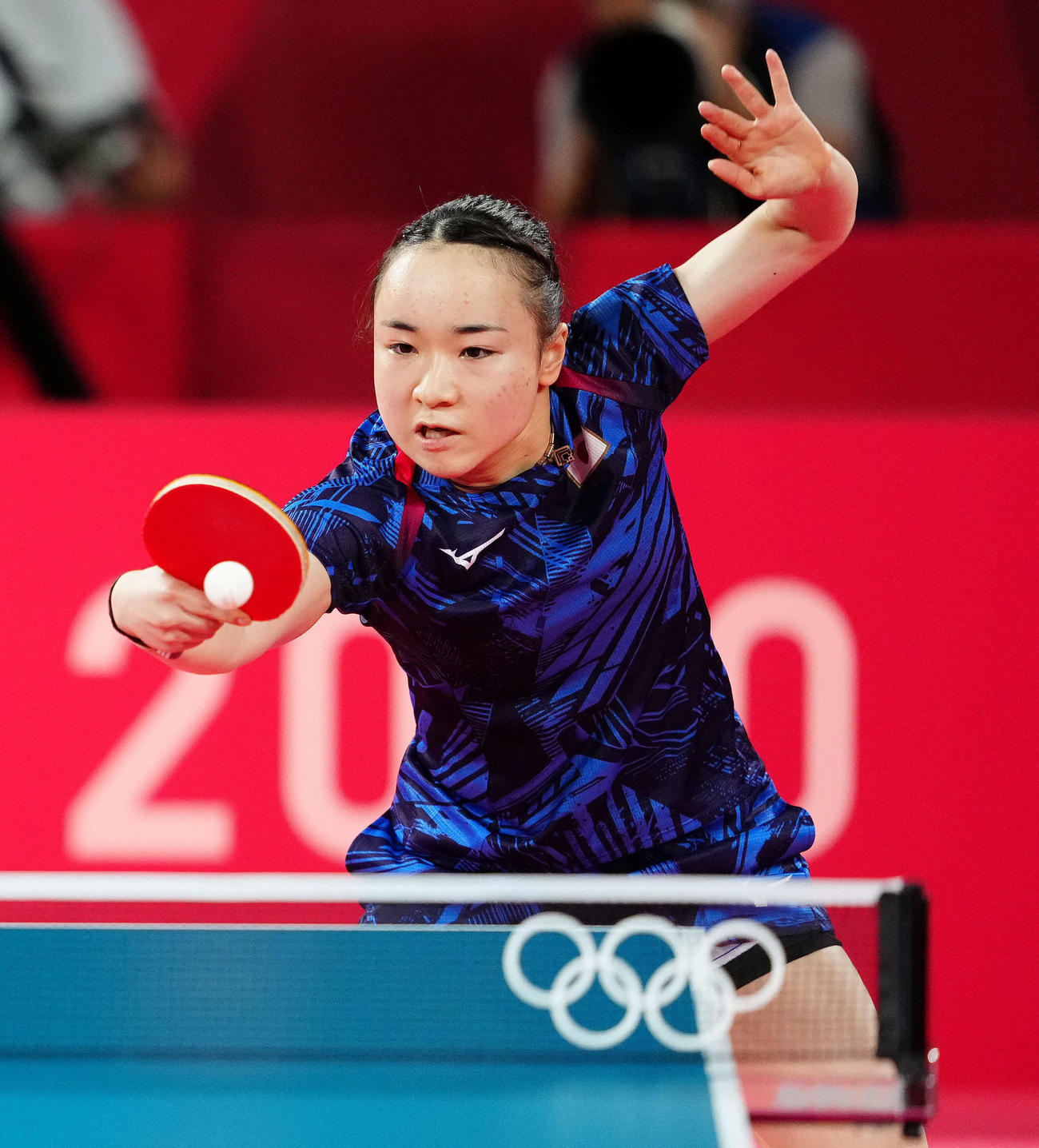 卓球女子シングルス3位決定戦でユ・モンユに勝利した伊藤（撮影・江口和貴）