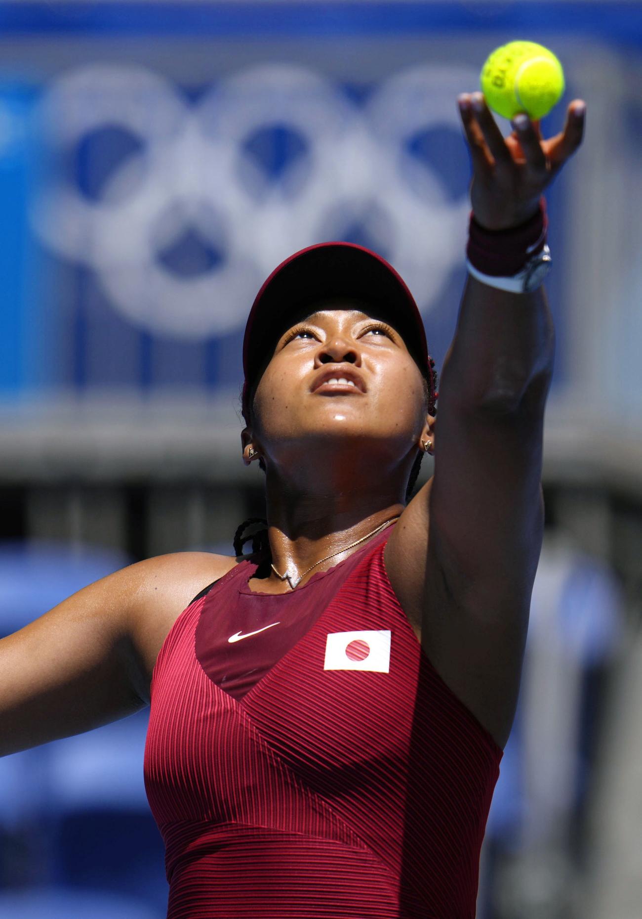 女子シングルス1回戦　大坂なおみのプレー（共同）