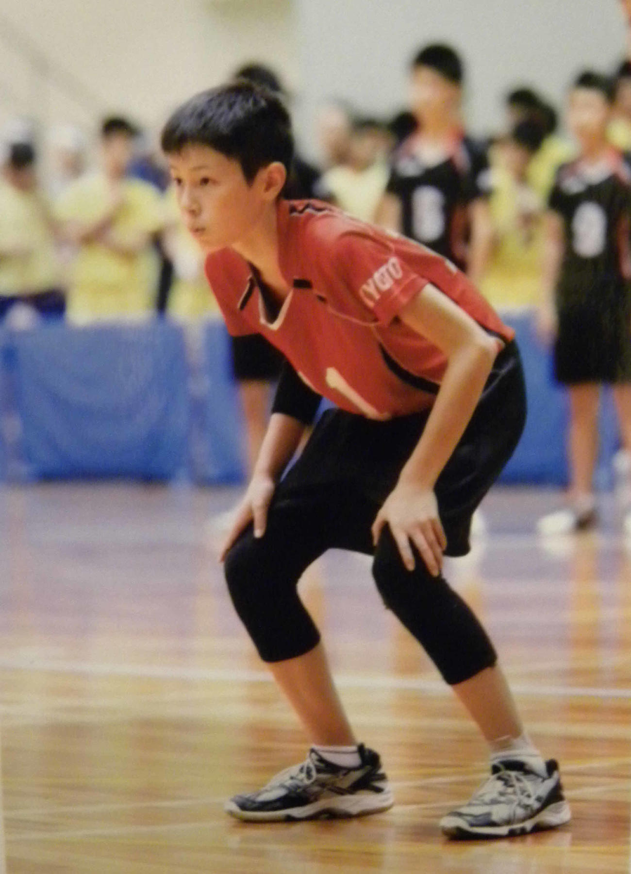試合で真剣な表情を見せる中1の高橋藍（家族提供）