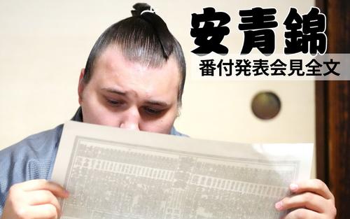 安青錦手形と番付表 大相撲 安青錦 - 新関脇王鵬、安