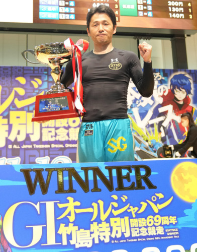 蒲郡G1をワースト機で制した石渡鉄兵（2024年6月13日撮影）