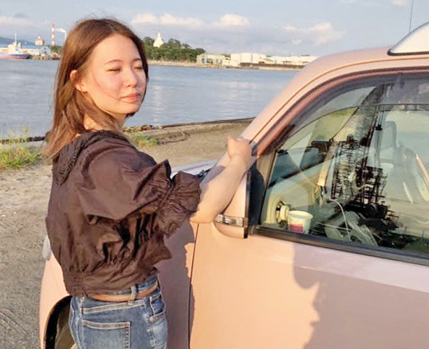 ドライブでのひとコマ。少しすましてみました