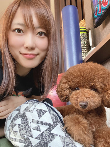 愛犬ぽんちゃんとツーショット