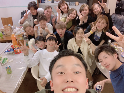 127期による碧南訓練前泊で食事会（本人は後列中央）