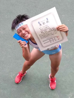 陸上部時代の藤原早菜