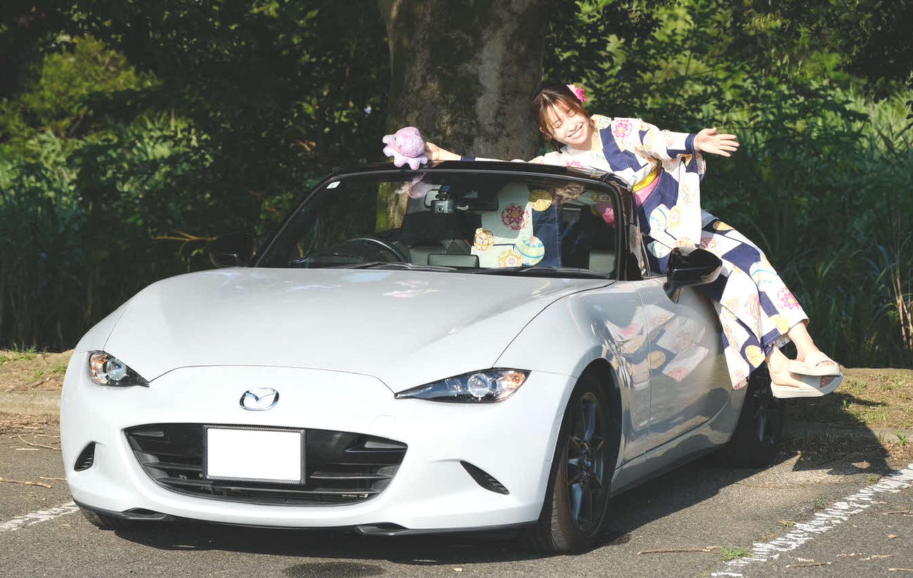 私の愛車、ロードスターです！